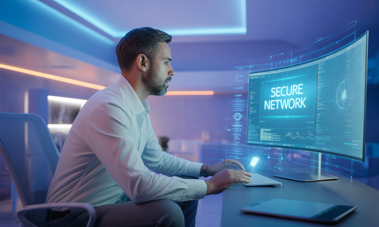 🖼 父亲的夜间应急修复 | 键盘、锁、盾牌的意象叠加